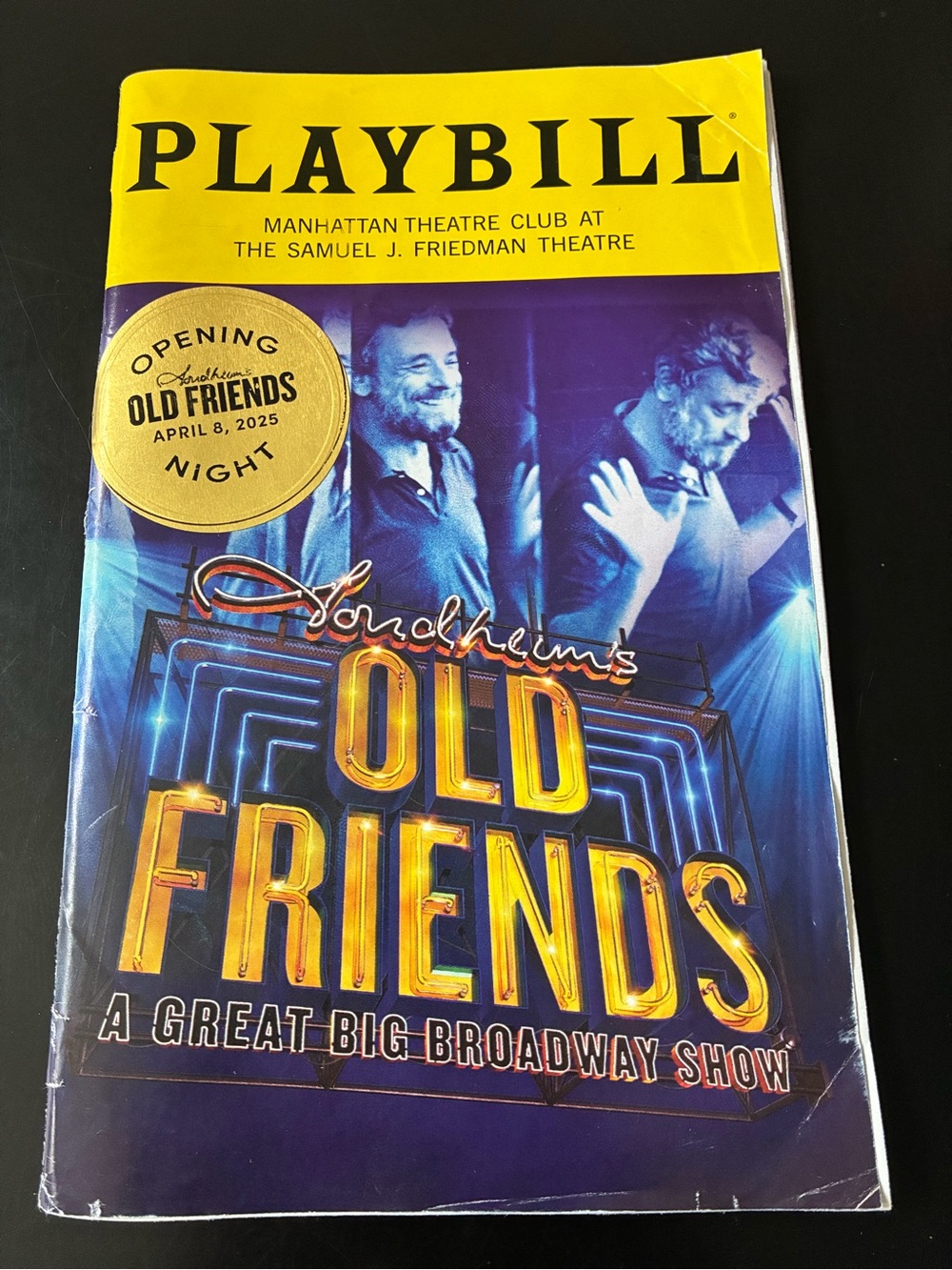 Sondheim Old Friends MTC Musical Opening Night Playbill w/ Sticker Rare Broadway
